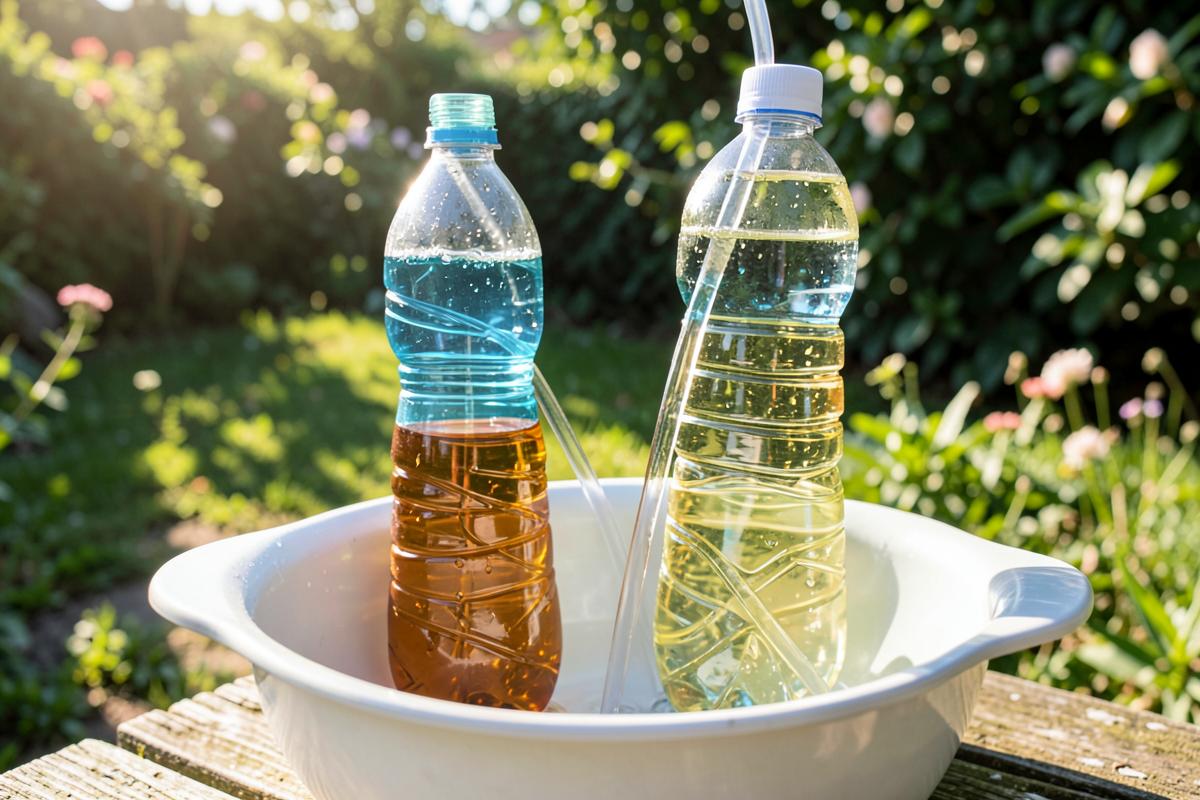 Bottle siphon water play