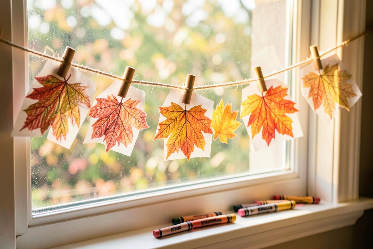 Leaf rubbing bunting