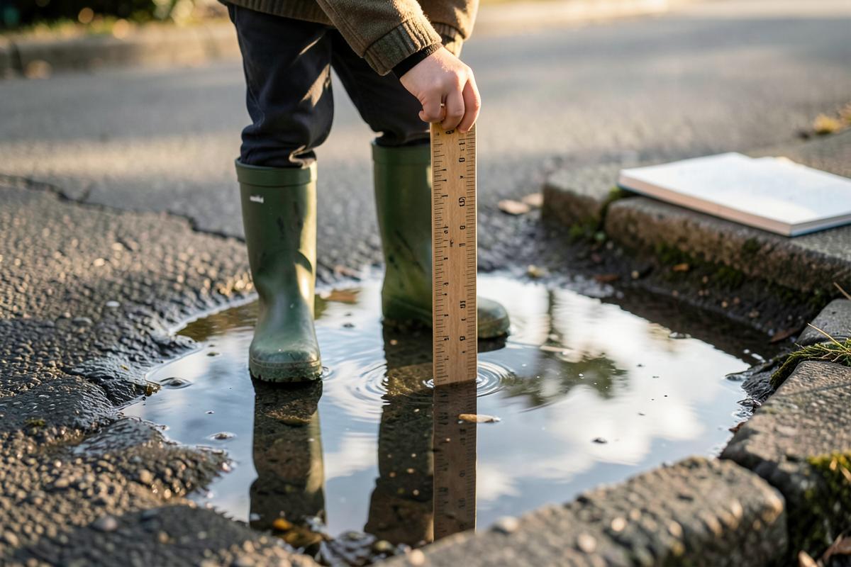Puddle depth survey
