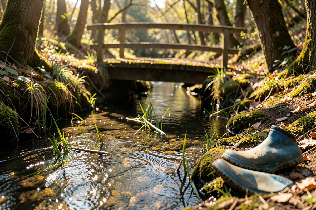 Stick race and river map